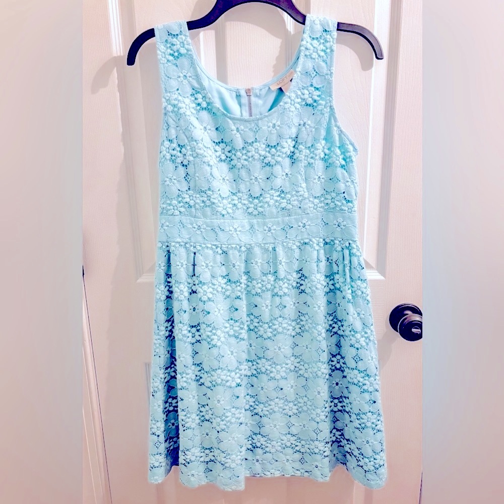 LOFT Petite Midi Dress Lace Size 10 Spring Summer wedding Spring Easter Church